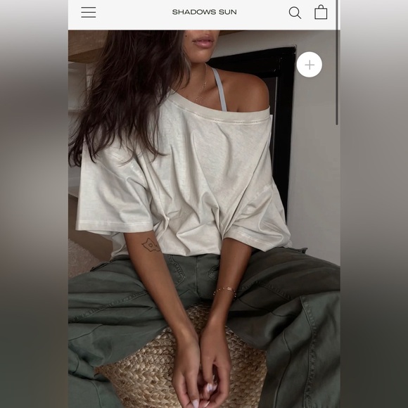 Shadows Sun Vintage Tee in Oyster Colorway - Picture 2 of 5